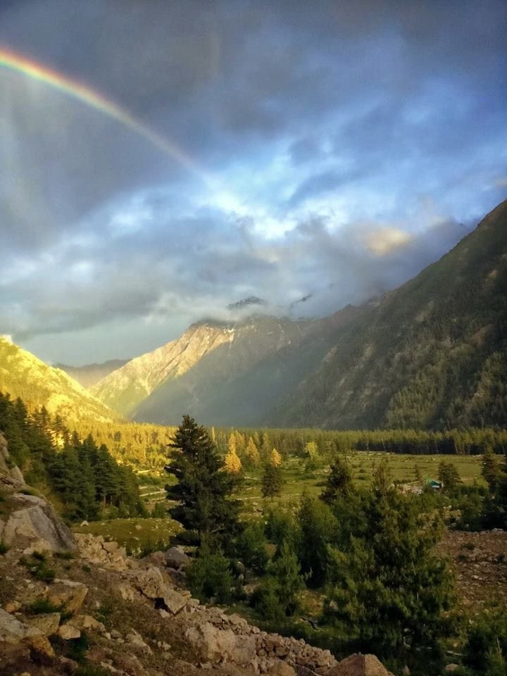 Chitkul via Sangla valley.