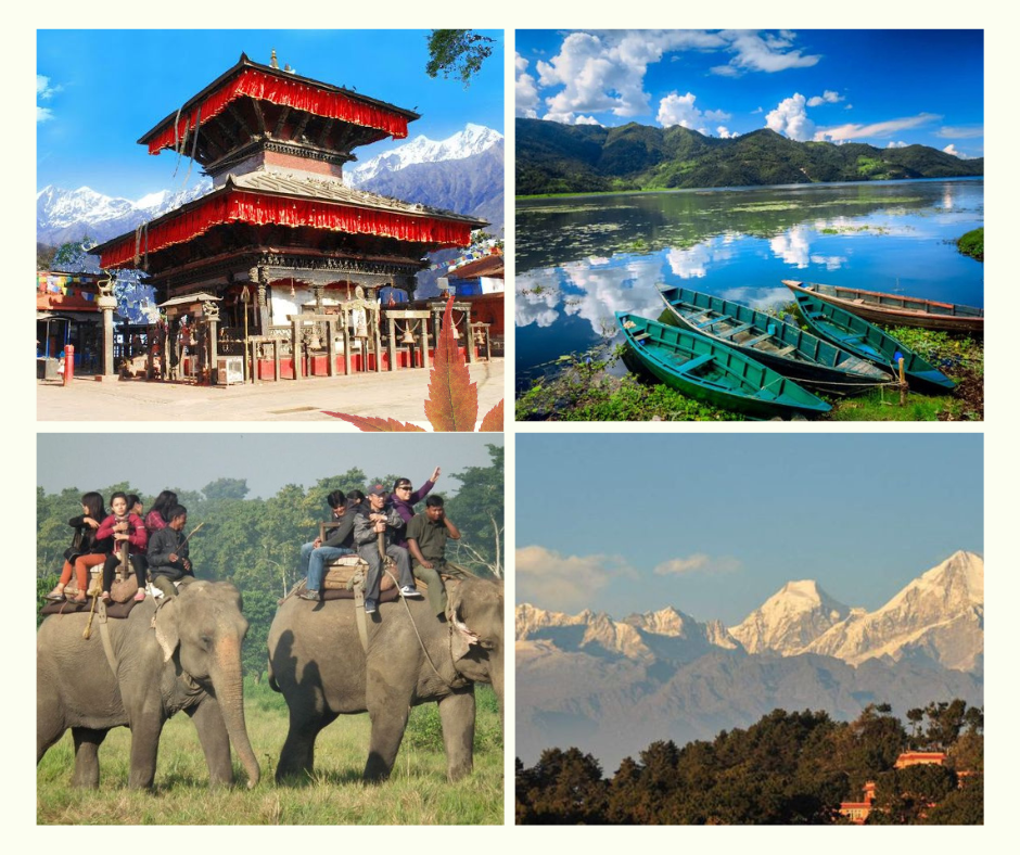 2 Nights Kathmandu 2 Nights Chitwan 2 Nights Pokhara 1 Night Nagarkot