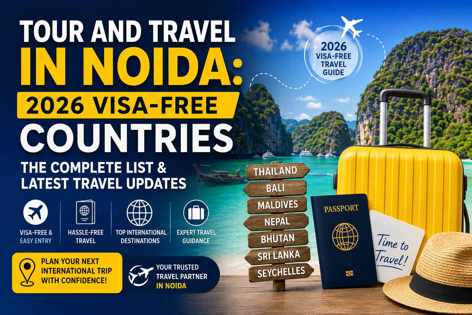Tour and Travel in Noida: The 2026 Visa-Free Countries List & Latest Travel Updates